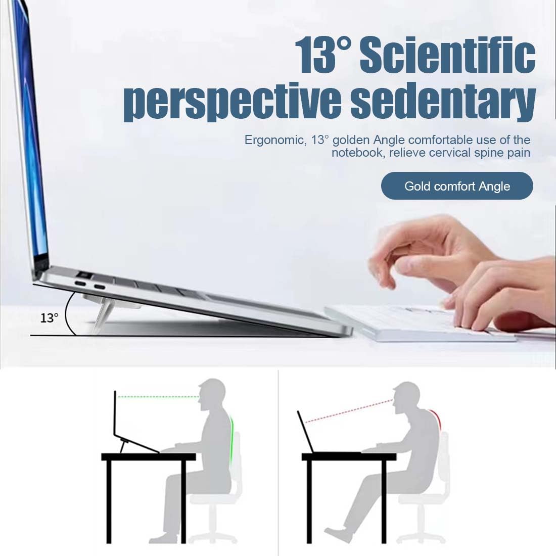 4 Pezzi Portable Keyboard Stand Supporto Pc Portatile Self Adhesive For Mini Laptop Invisible Desk Stand Foldable Laptop Feet With Non-Slip Silicone