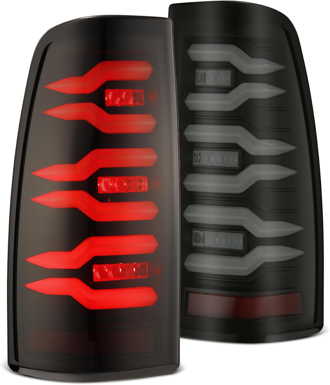 AlphaRex Tail Lights Compatible With 99-06 Silverado/99-06 Sierra LUXX-Series LED Alpha-Black