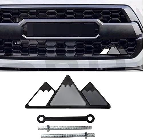 Miniatura 1 de TRD - Placa decorativa de rejilla tricolor, emblema de montaña de nieve, compatible con Toyota 4Runner Tacoma Tundra y otras mallas o rejilla