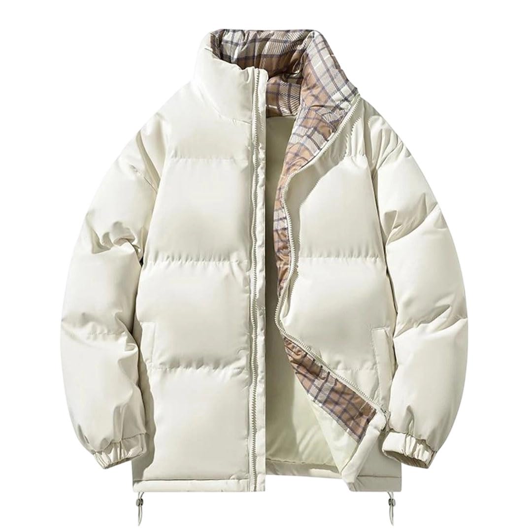 Veste Homme en Coton épais thermique veste d'hiver à col montant