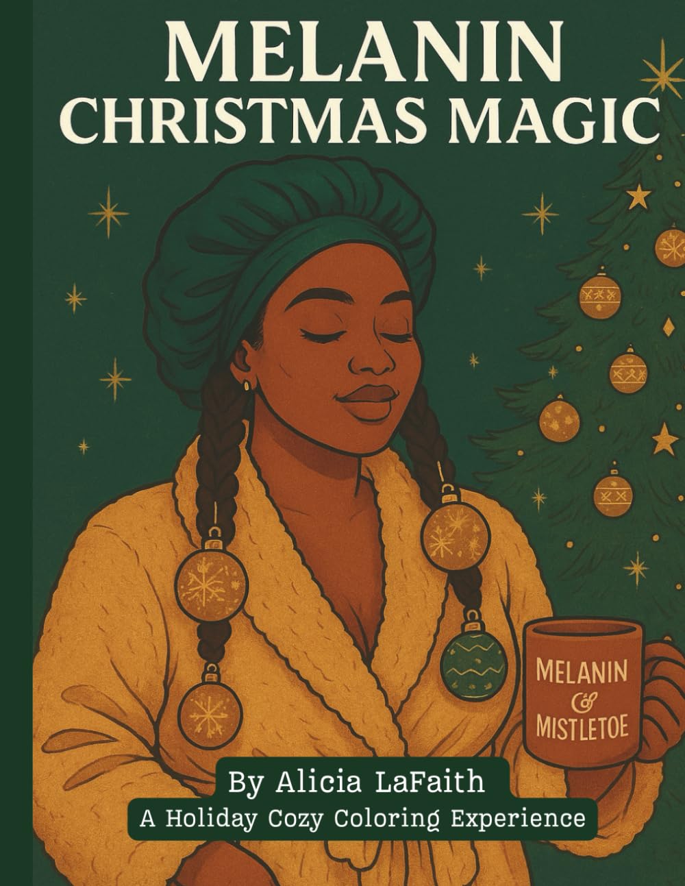 Melanin Christmas Magic: A Christmas Coloring Book