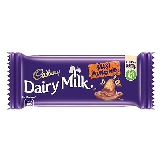 Cadbury Dairy Milk Roast Almond Chocolate Bar, 36 gram Amazon.in