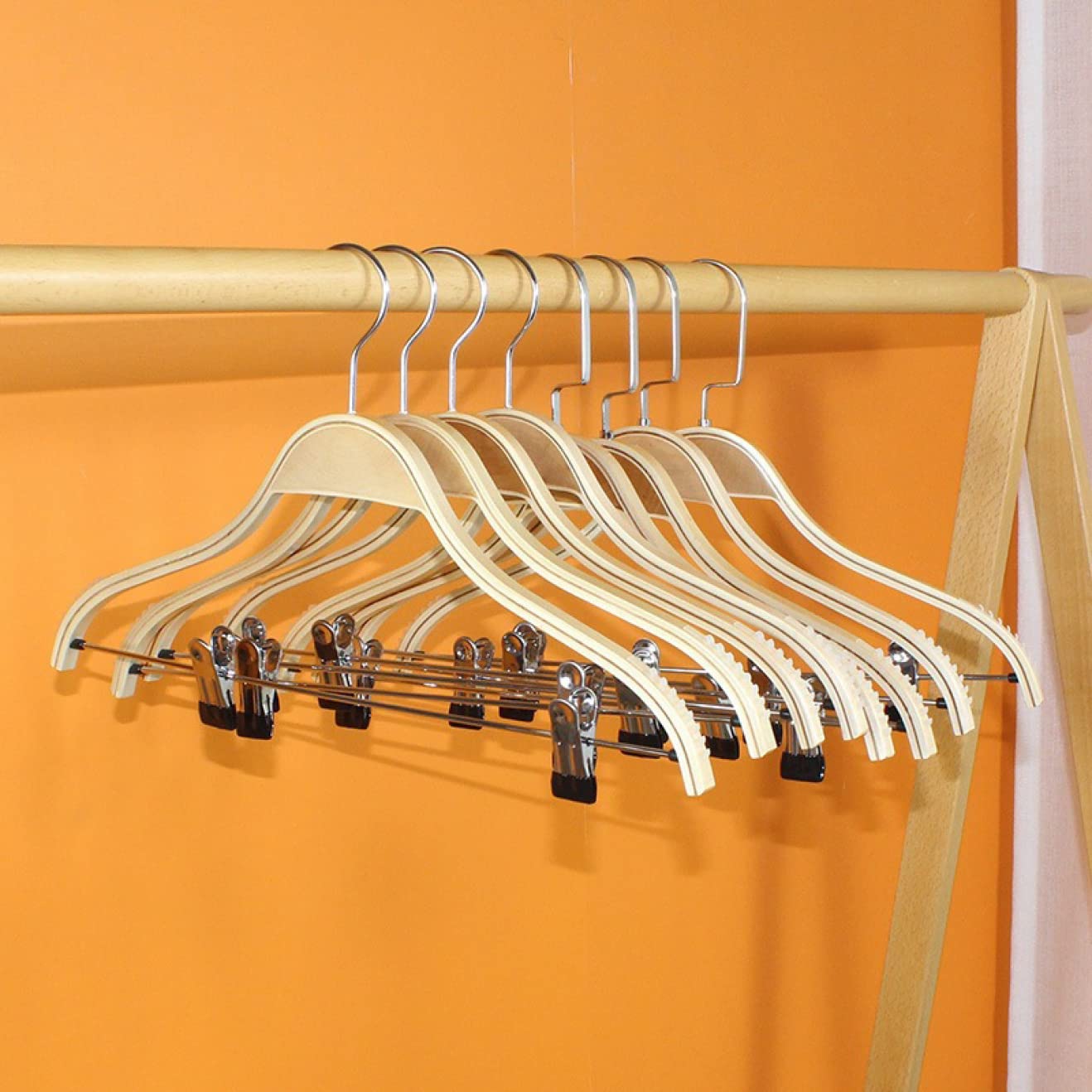 Amazon.co.jp: 衣類ハンガー 10本セット すべらない ズボンハンガー