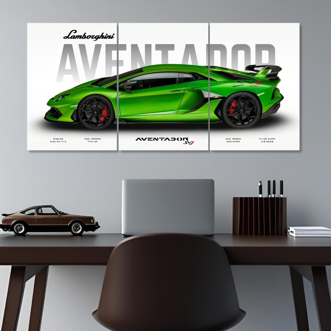 Labocoページ Lamborghini Aventador Poster Split Design Car Posters | Lambo 3 A3