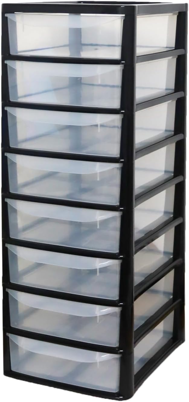 SIDSONS 8 Drawer Plastic Storage Organizer tower unit A4 Storage