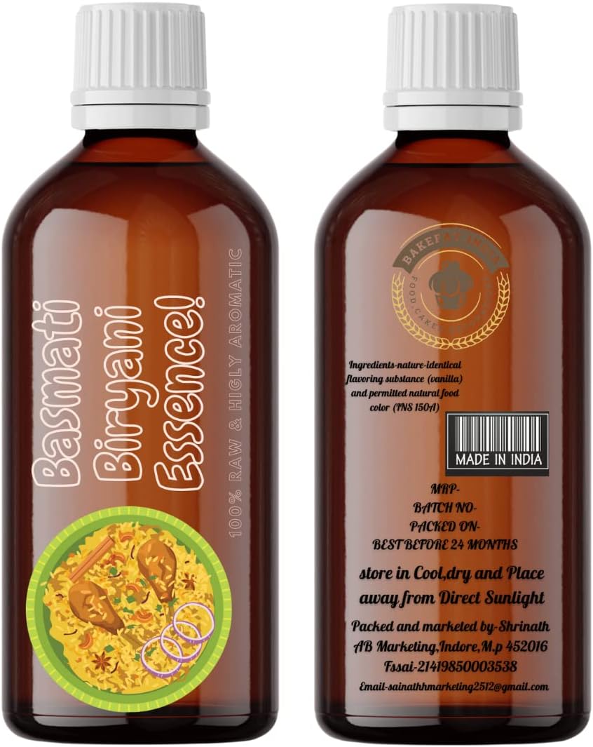 Fragaboo Food Flavours Basmati Biryani Baking Essence-100ml/3.3Oz