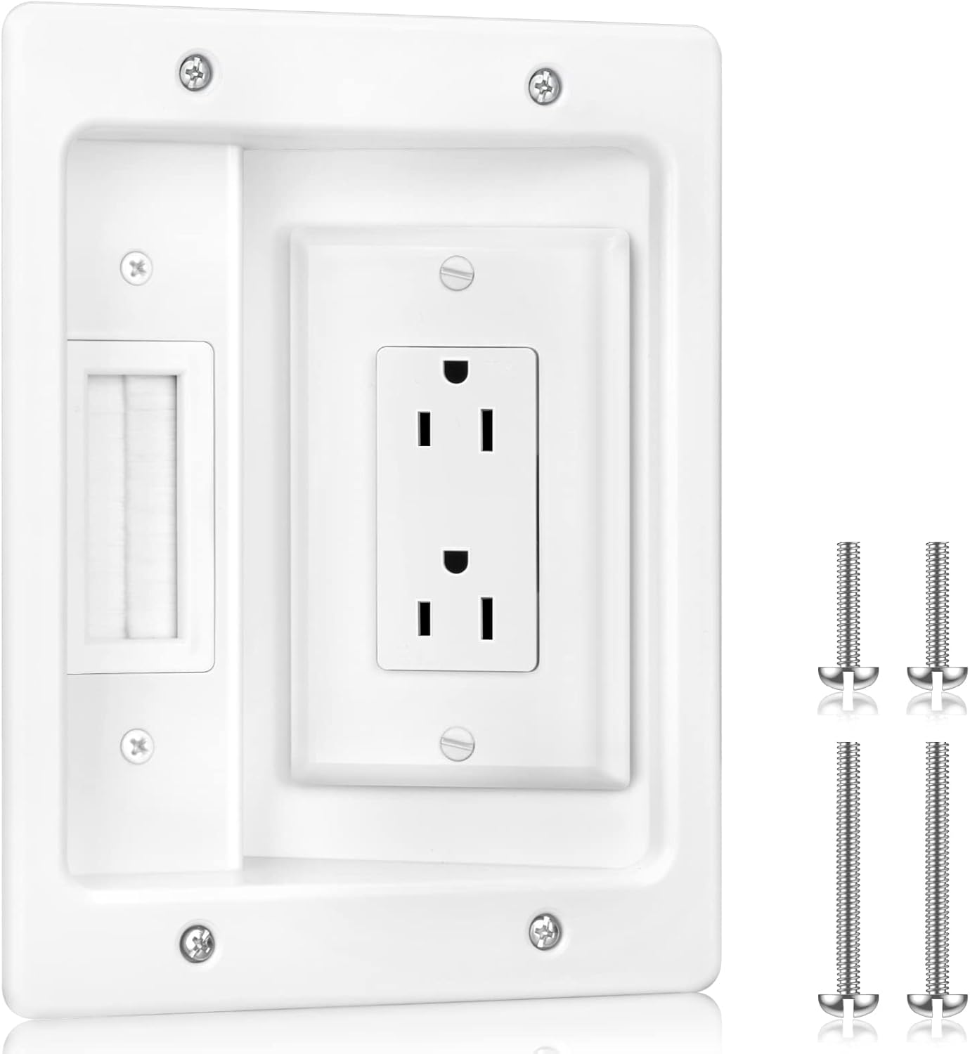 2 White in-Wall sockets, Multi-Hole Design Plus USB-C Interface, can Meet The Home and Other Items satisfied with The Charging Needs of The Neat,