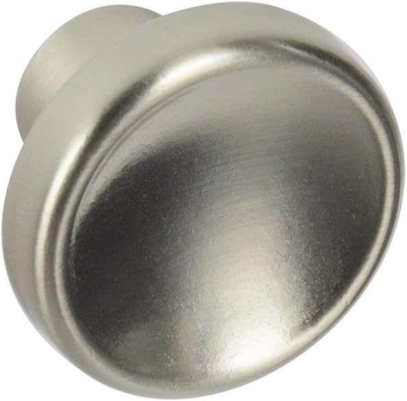 #1178-1-1/4 Cabinet Knob, Brushed Nickel - 10 Pack