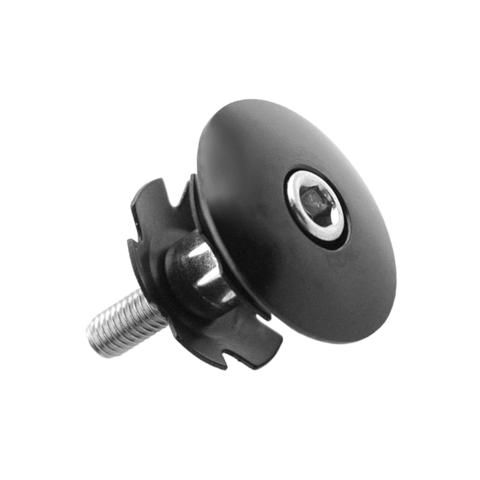 cyclingcolors Headset Cap 1 1/8 Inch 25.4 mm Bicycle Ahead Fork Claw Headset Cap with Star Nut Headset Screw Steering Headset Black