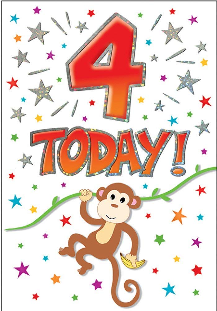 Piccadilly Greetings Modern Juvenile Birthday Card Age 4-7 x 5 inches