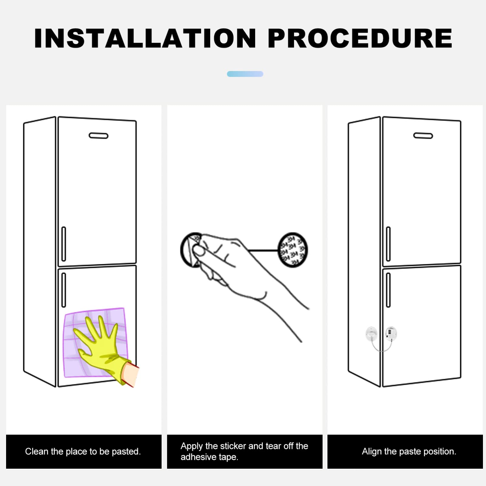 Mobestech 6 Piezas Bloqueo De Seguridad para Niños Bloqueo De Nevera para Niños Cerraduras para Armarios Infantiles Mini Nevera Loc Horno Cerradura De La Puerta Bebé Acero Inoxidable