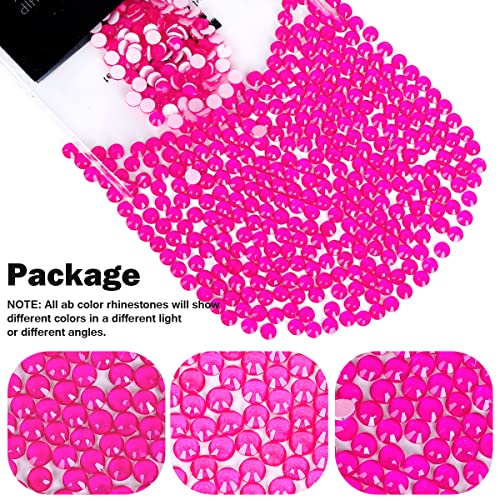 Image of Novani Rhinestones 300Pcs Flatback Crystal Round Loose Gemstones Glass Rhinestones for Crafts Makeup Nail Art Clothes Shoes DIY Decorations(SS30,6.4-6.6mm,Jelly Rose)