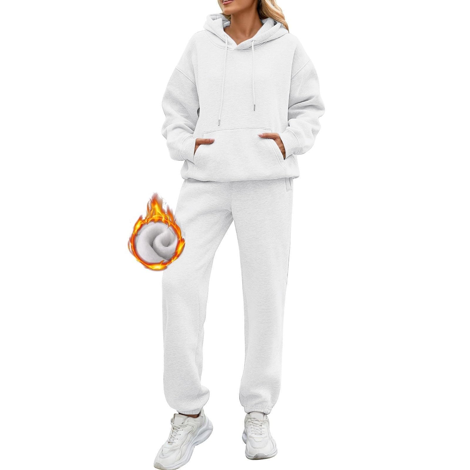 Damen Sportbekleidungsset Samt mit Langarm Jogginghose Casual Reisekleidung Zweiteiliges Set