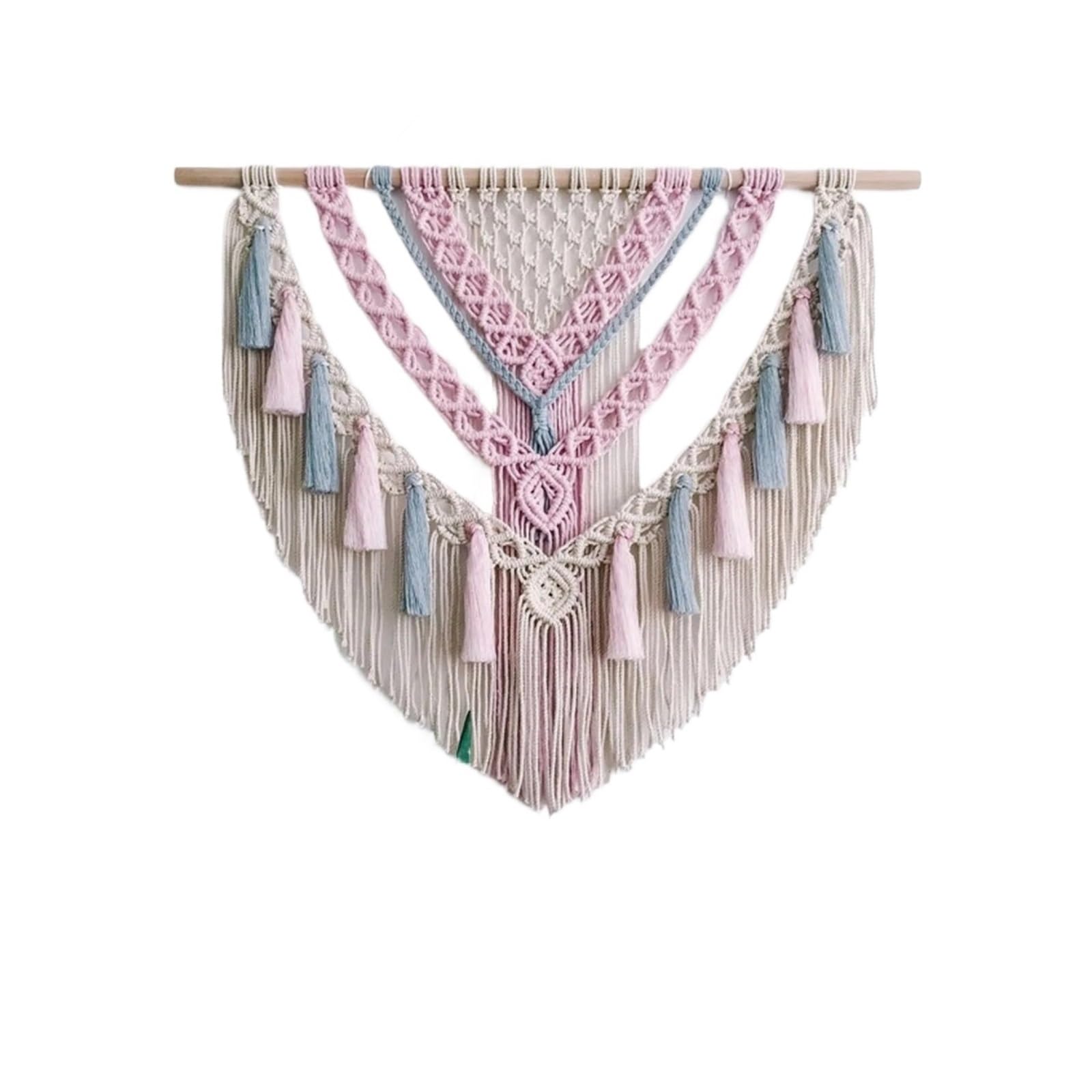 Xinglongs Macrame Wall Hanging Handwoven Bohemian Tapestry Wall Hanging Large Colorful Cotton Rope Decor