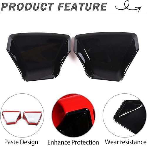 Miniatura 4 de Lcojicep Cubierta decorativa de ABS para manija de puerta, compatible con Corvette C6 2005-2013, protector para manija de puerta exterior,