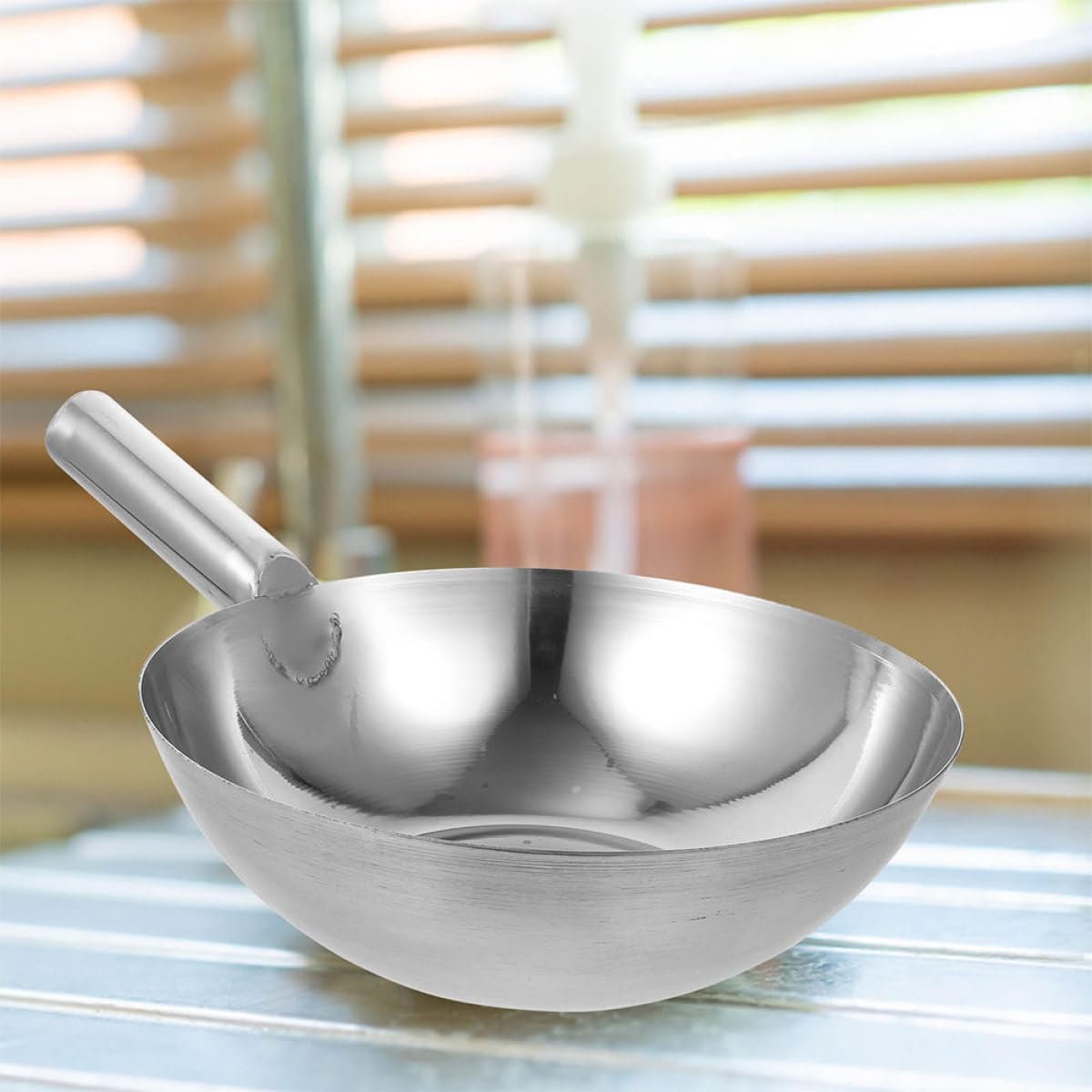 NUOBESTY Louche à Eau en Acier Inoxydable Épaisse Manche Long Robuste et Gain de Place, Cuisine et Jardin, Cuillère à Eau Solide et Pratique
