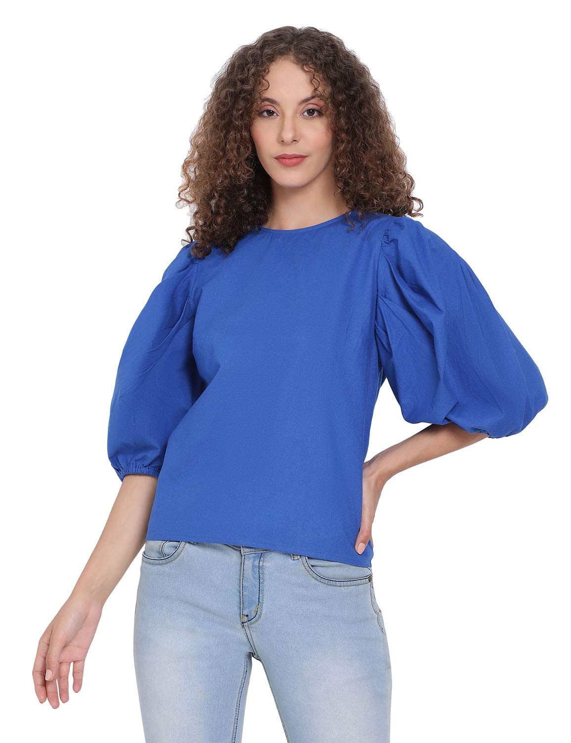 oxolloxo Women Printed 3/4th Sleeve Round Neck Regular Top-picture-12