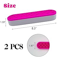 Vista 2 de TANG SONG 2 piezas de silicona maquillaje cepillo titular cosméticos caja de almacenamiento organizador de escritorio (rosa)