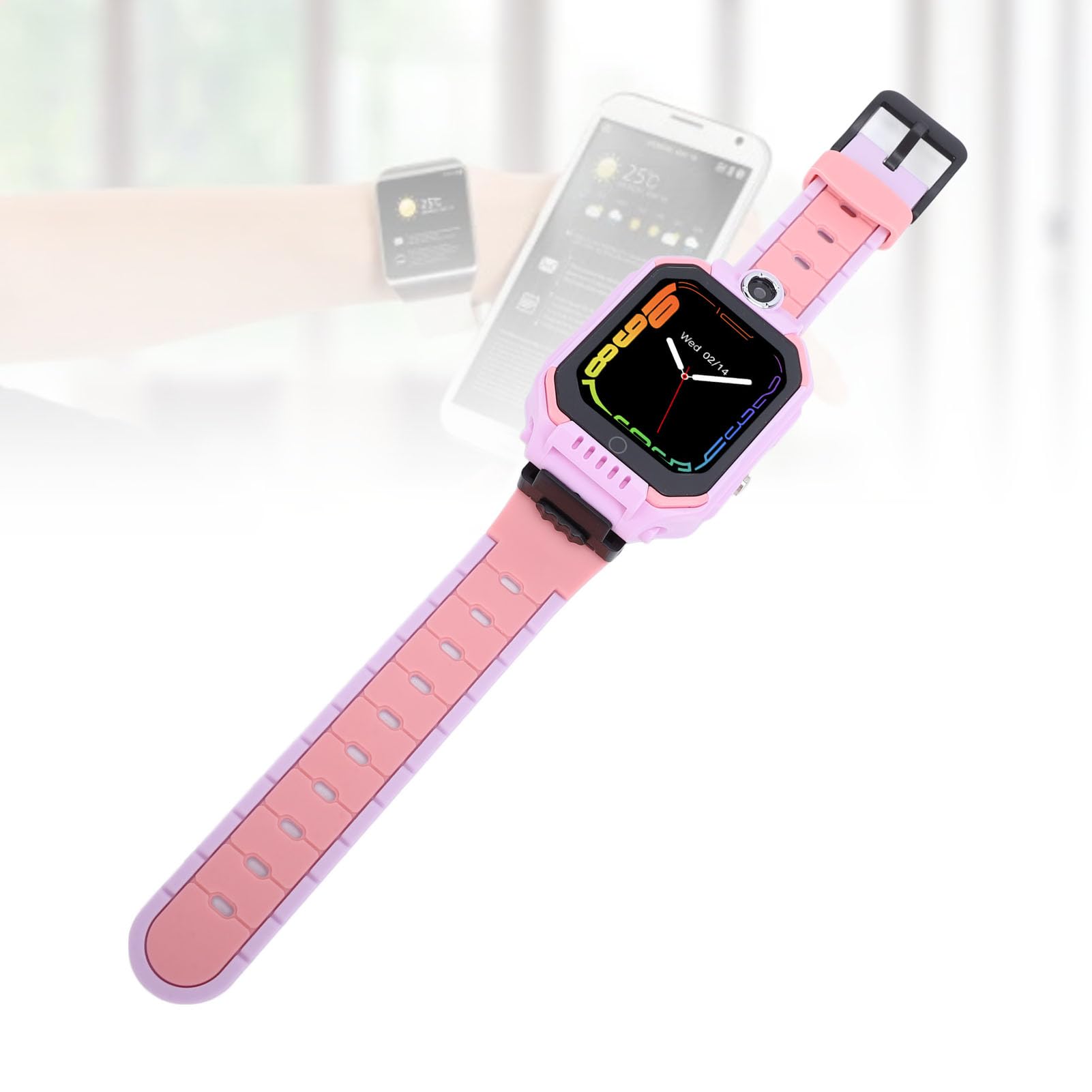 PUSOKEI Smart Watch per Bambini, Orologio Digitale con Schermo HD, Orologio Telefonico con Chiamate, SMS, Fotocamera, modalità Scuola, Funzione SOS, Posizione, Sveglia, Impermeabile IP68