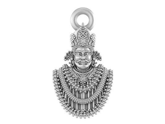 Sterling Silver (92.5% purity) God Baba Khatu Shyam Ji Pendant for Men & Women Pure Silver Lord Baba Khatu Shyam Locket for Good Health & Wealth