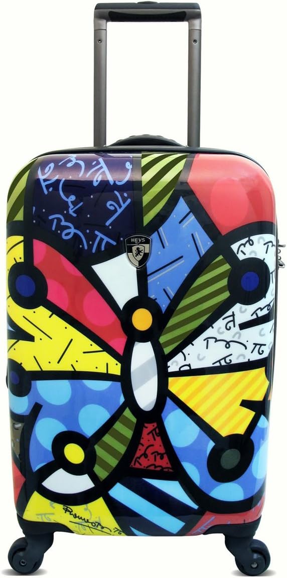 Heys USA Luggage Britto Butterfly 22 Inch Hardside Carry-on Spinner, Butterfly, 22 Inch