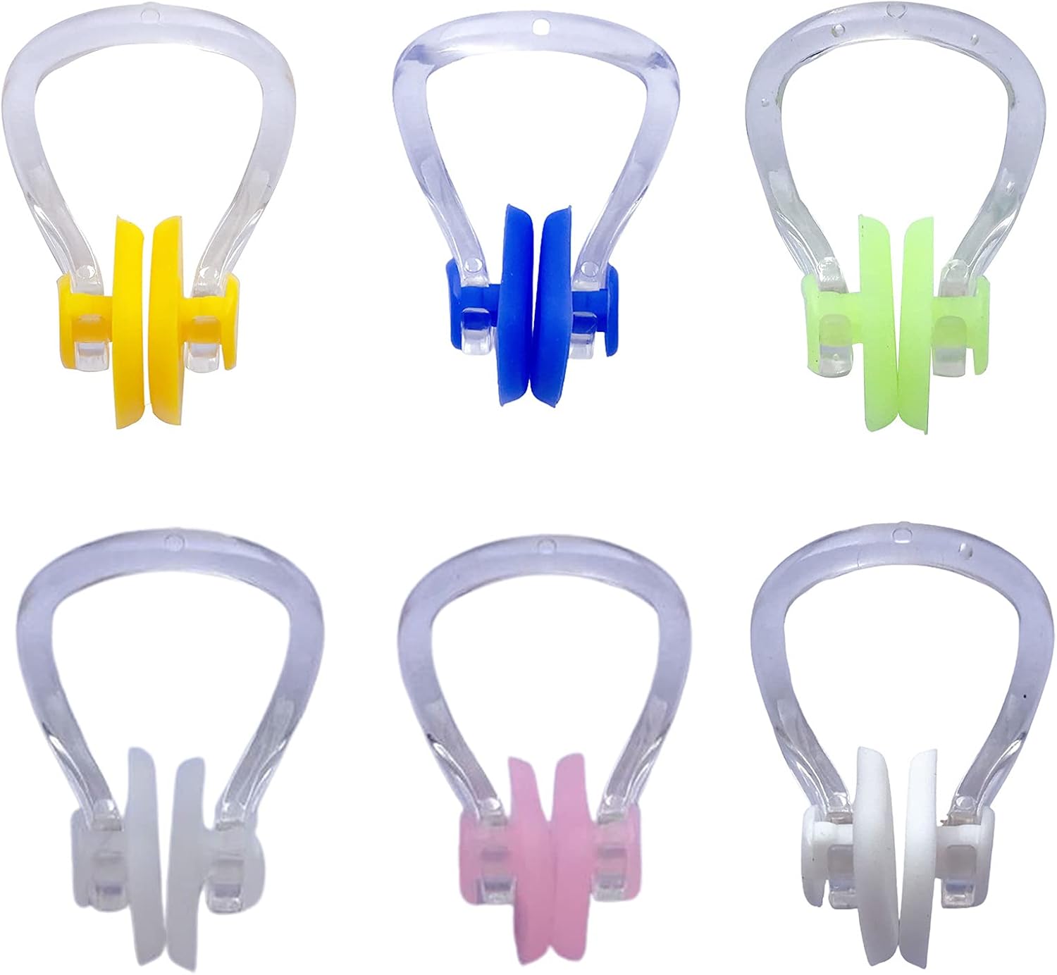 Androxeda 10 Stück Nasenklammer Schwimmen - Wasserdichte Silikon Nasenclips - Für Kinder & Erwachsene