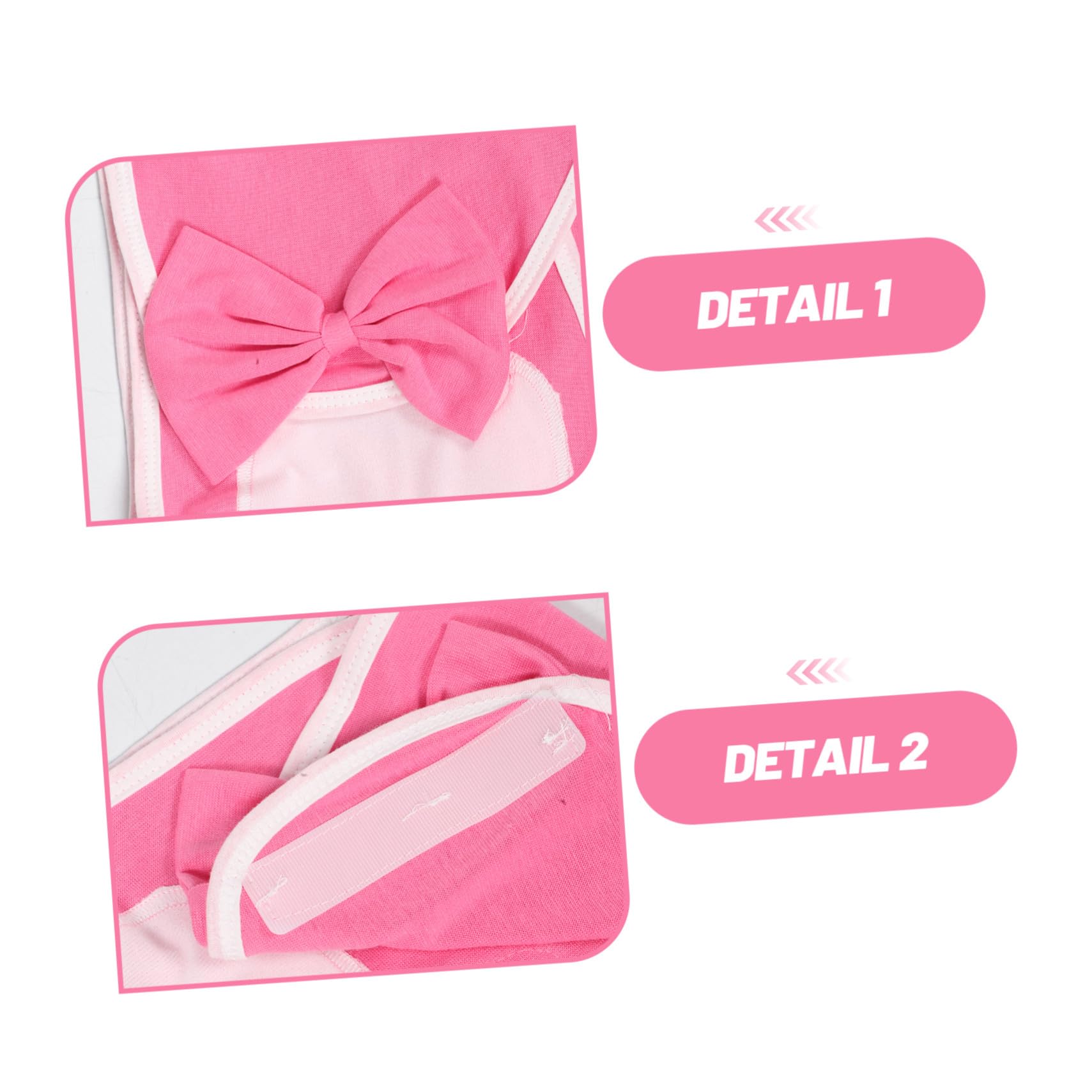 BESTonZON Couverture D’emmaillotage Bébé Fille Nœud, Lot de 3 Set de Sets
