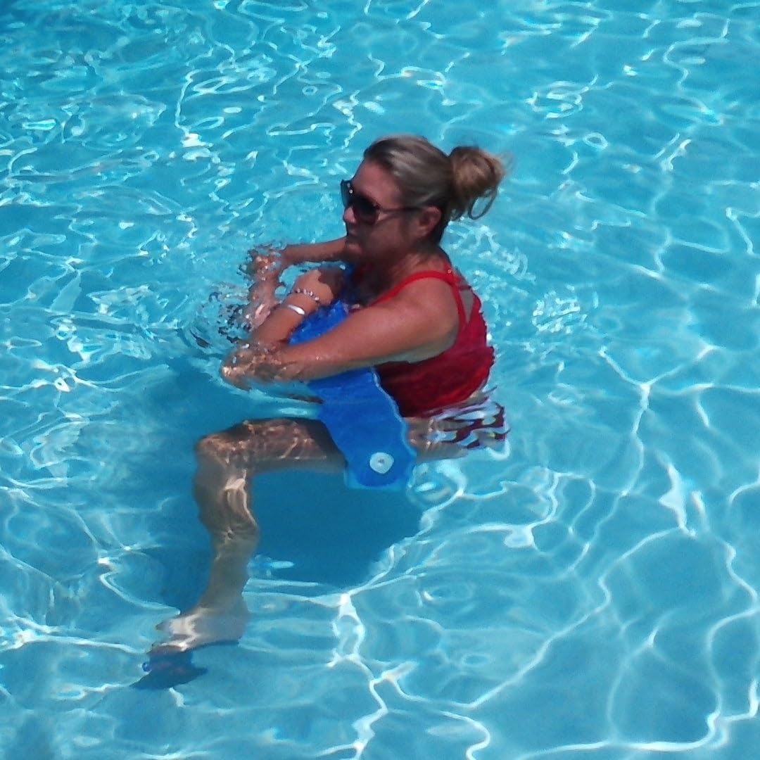 Civilizek Wasserliege, Grand Floats Float-N-Fold Wasserstuhl, Schwimmstühle for Pools for Erwachsene, 3-in-1-Schaumstoff-Sattelschwimmer, Faltbarer Schwimmliegestuhl