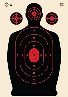 Silhouette Paper Shooting Targets, Shooting Range, Fun Targets, Shooting Range Paper, Silhouette Targets, Rifle, Gun, Pistol, BB Guns, Airsoft, Pellet Gun, Air Rifle (50 Target Pack, Silhouette)