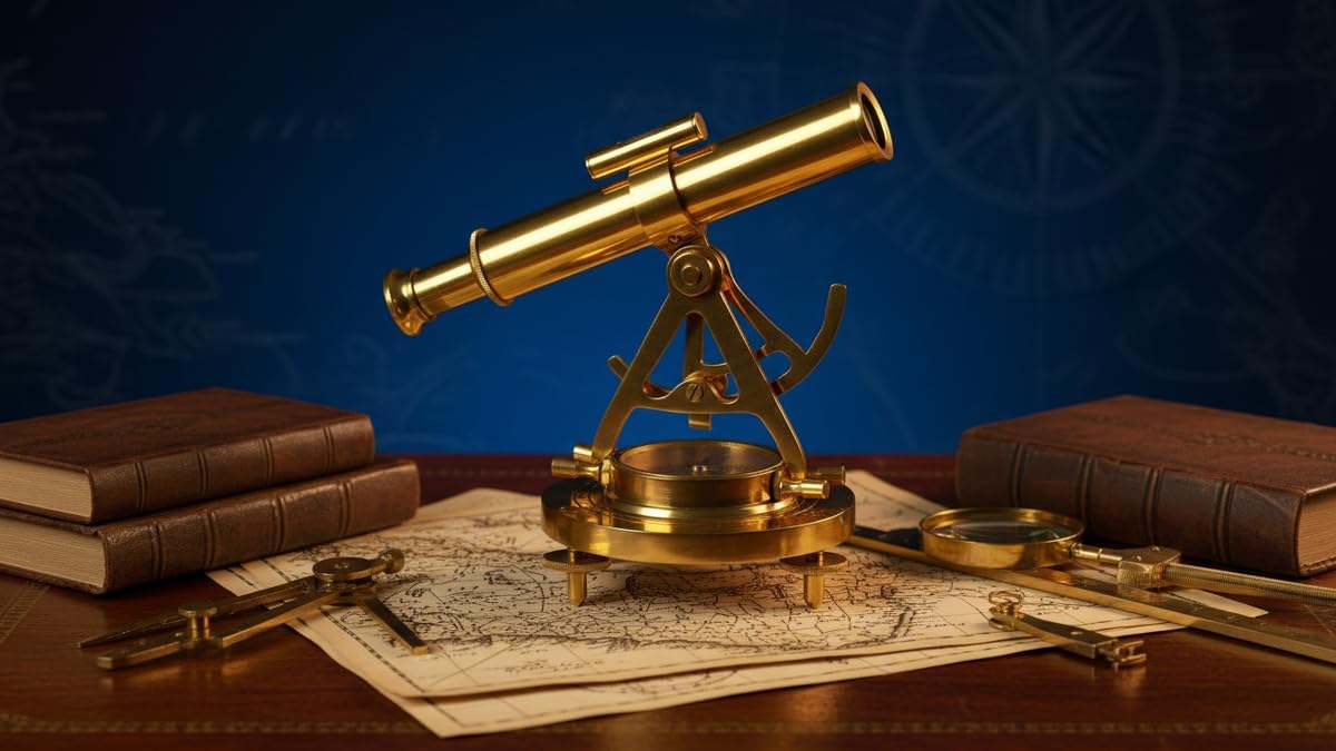 Brass Telescope Compass Feel The Distant Objects Nearer 6" Rustic Vintage Home Decor Gifts