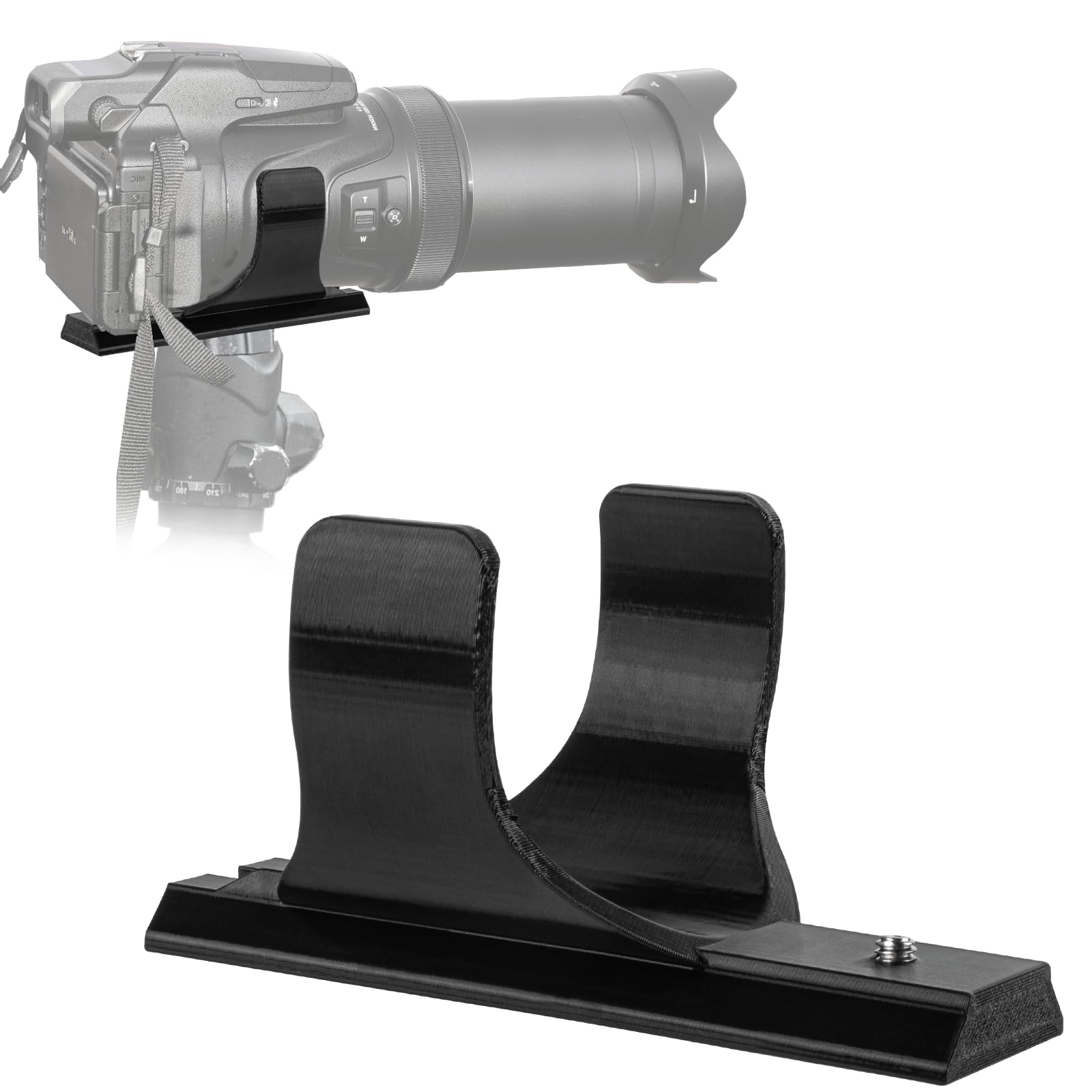 Placa de liberación rápida Arca Swiss, soporte de cámara, compatible con Nikon P1000/P1100, placa base extendida para un mejor equilibrio y estabilidad