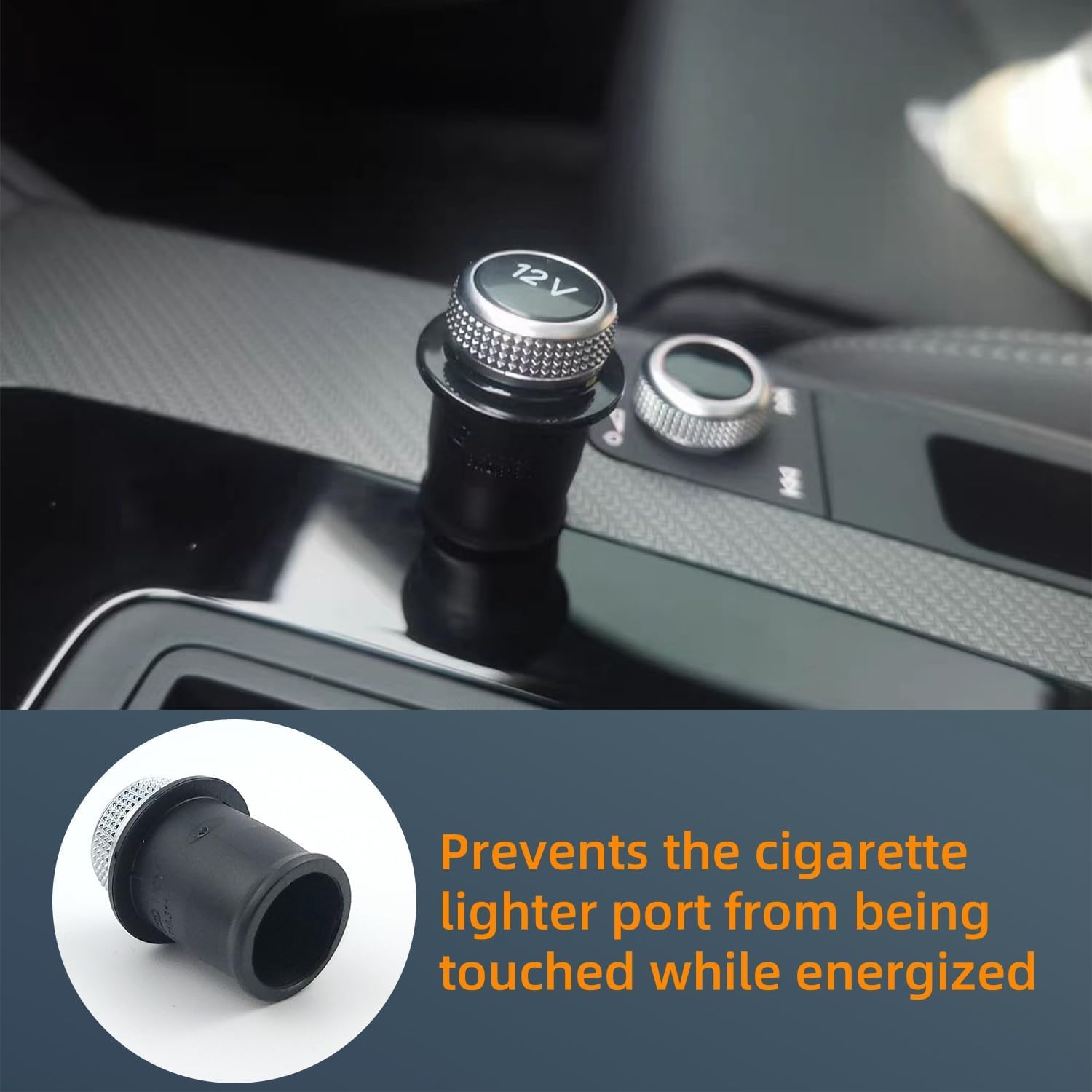 12V Cigarette Lighter Socket Dummy Cover Accessories Replacement for A4 A6 A7 A8 Q3 Q7 Replaces 4H0919311 4L0919311(2 Packs)