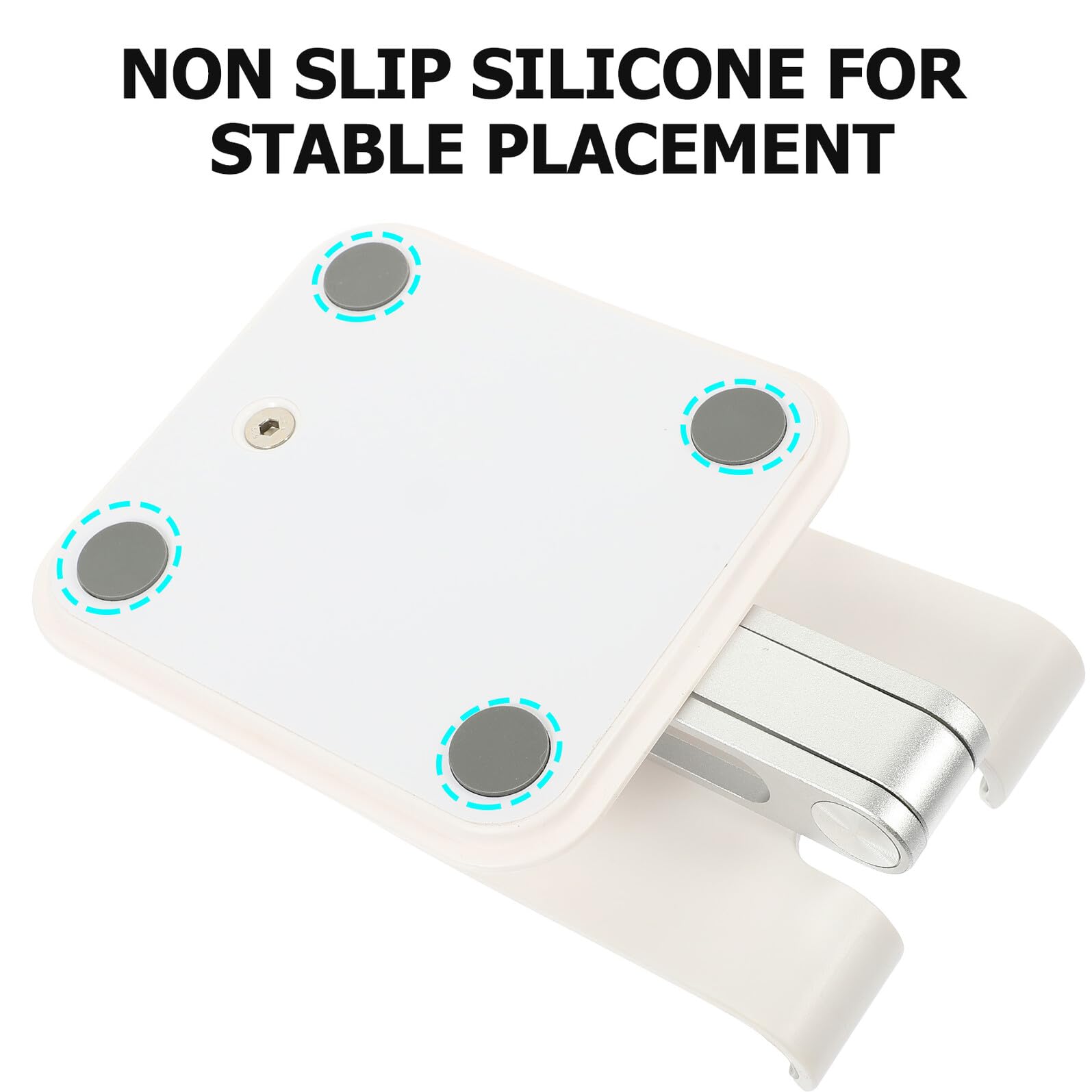 OUNONA Supporto Telefono Regolabile in Metallo per Scrivania Portatile e Pieghevole con Base Antiscivolo Supporto Cellulare per Casa Ufficio e Studio
