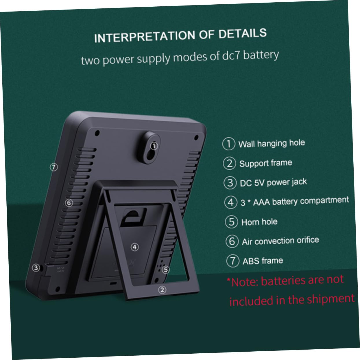 BESTonZON 1Set Digital Indoor Thermohygrometer Accurate Temperature and Humidity Sensor for Home Use Easy to Read Display Lightweight and Portable for Bedrooms Living Rooms