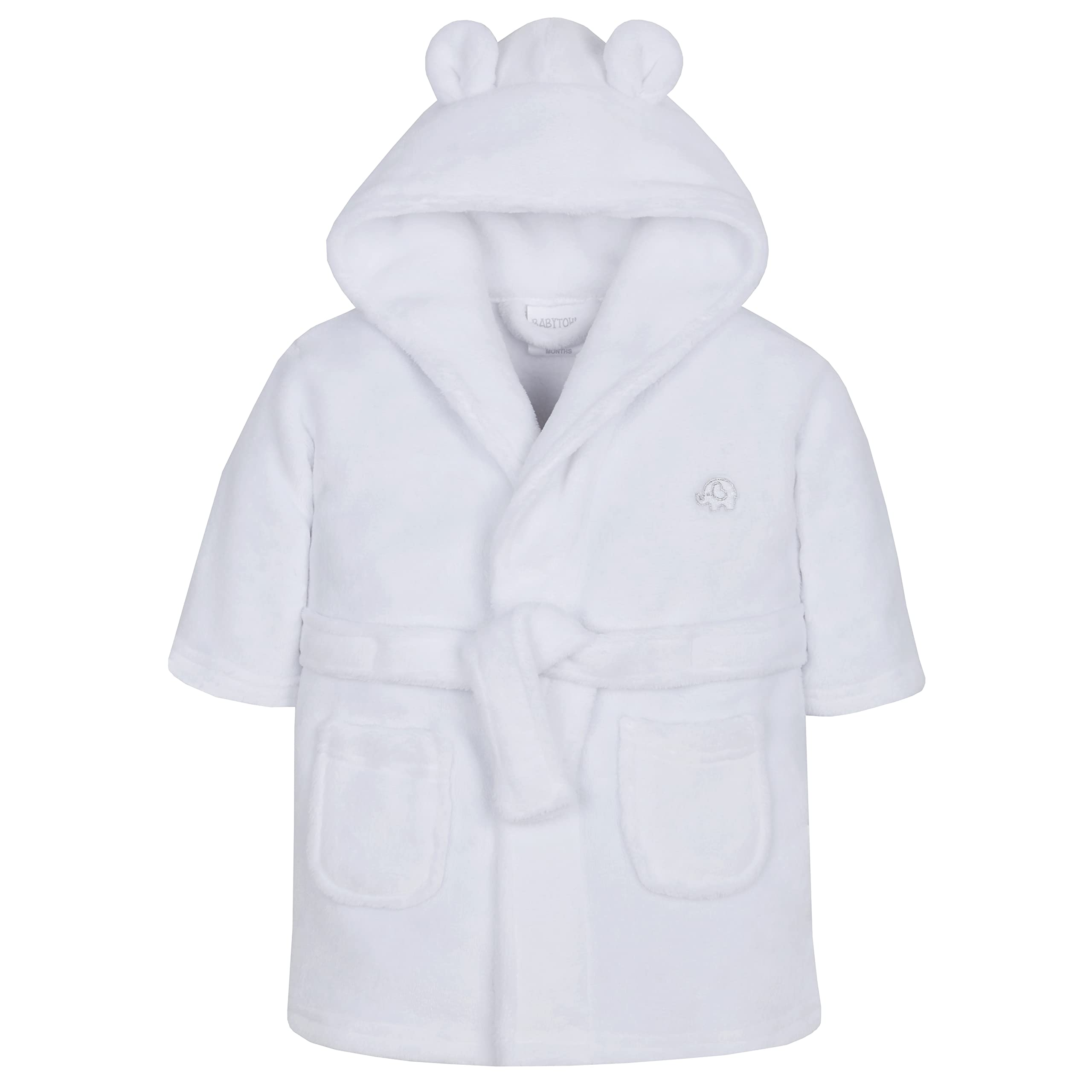 Undercover lingerie Baby Elephant Fleece Robe 18C204 White 0/6 Months