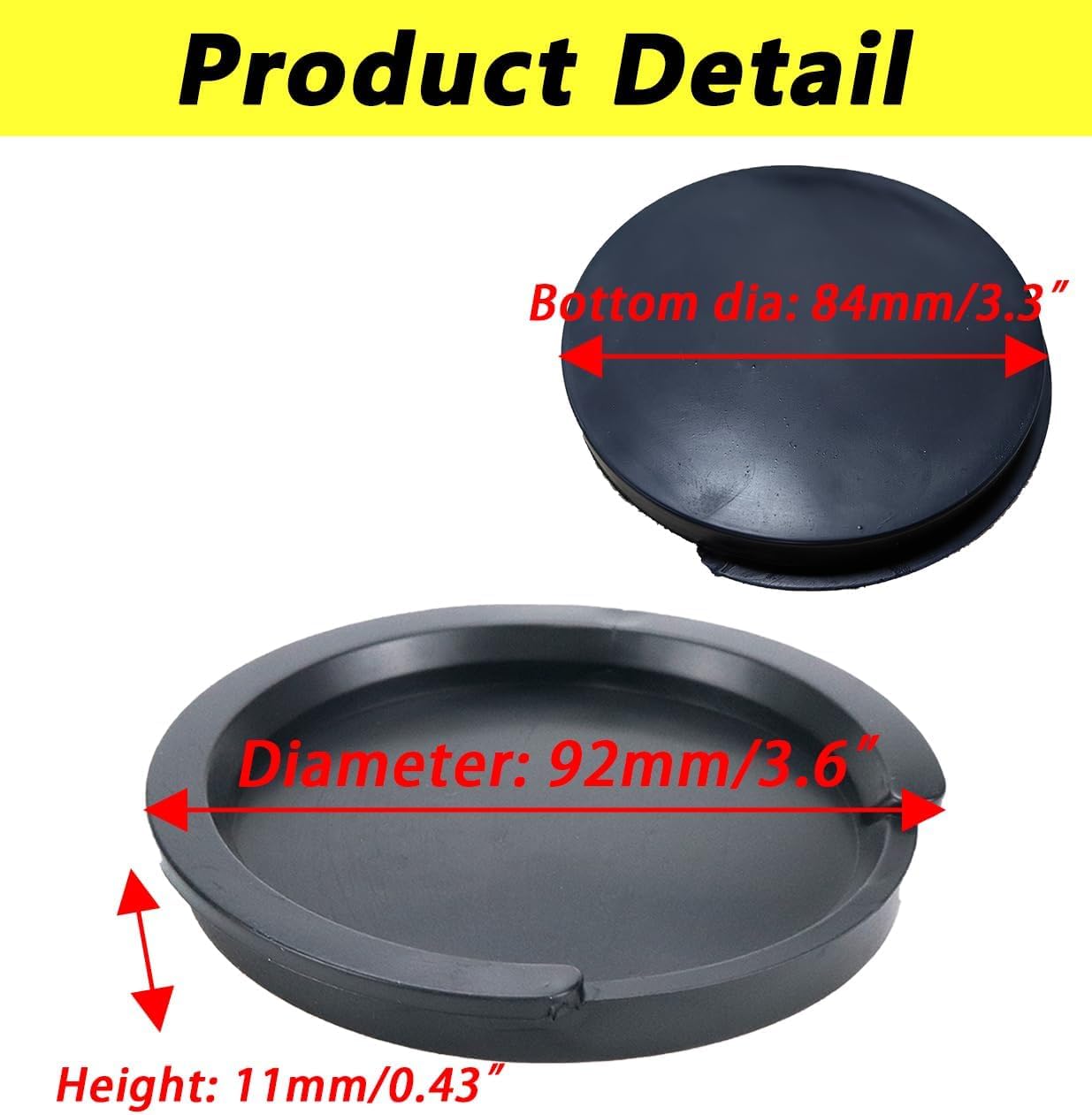 2Pcs 3.3 Inch Guitar Soundhole Cover Silicone Feedback Buster for Acoustic Electric Guitar