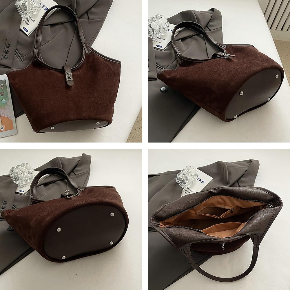 Bolsas para Mujeres Bolsos para Bolso de Hombro Bolso Retro Bolso de Cuero Vegano PU Bolso otoño Trabajo de Viaje de Invierno