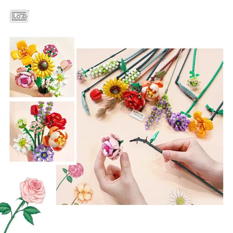 MOC NON MINI Flower Watering Can Potted Building Block MOC Creative Pl Bouquet Home Decoration Bricks Toys Kids Gifts 1936 1932 Jurassic Bricks 797