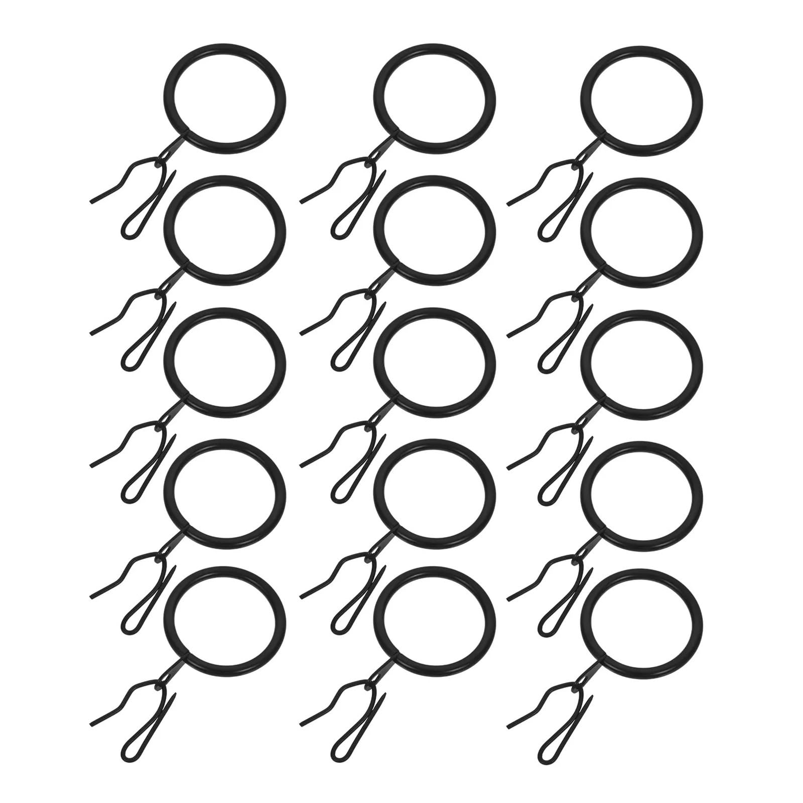 cafe curtain rings 40Sets Curtain Fixing Rings with Hooks Suitable for Heavy Drapes and Bathroom Shower Curtains
