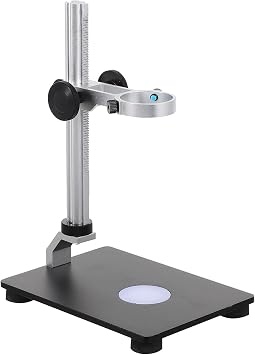 Adjustable Steel Microscope Lifting Support Base for Industrial Camera and Optical Microscope, Stable Black Desktop Holder Suitable for Lab Scientific Products