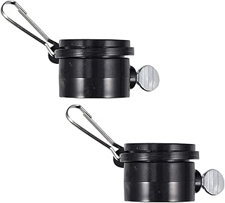 DOITOOL 2PCS Plastic Flag Pole Rings 360 Degree Rotatable Flagpole Mounting Rings Clip 1 inch Flag Pole Replacement Parts (Black)