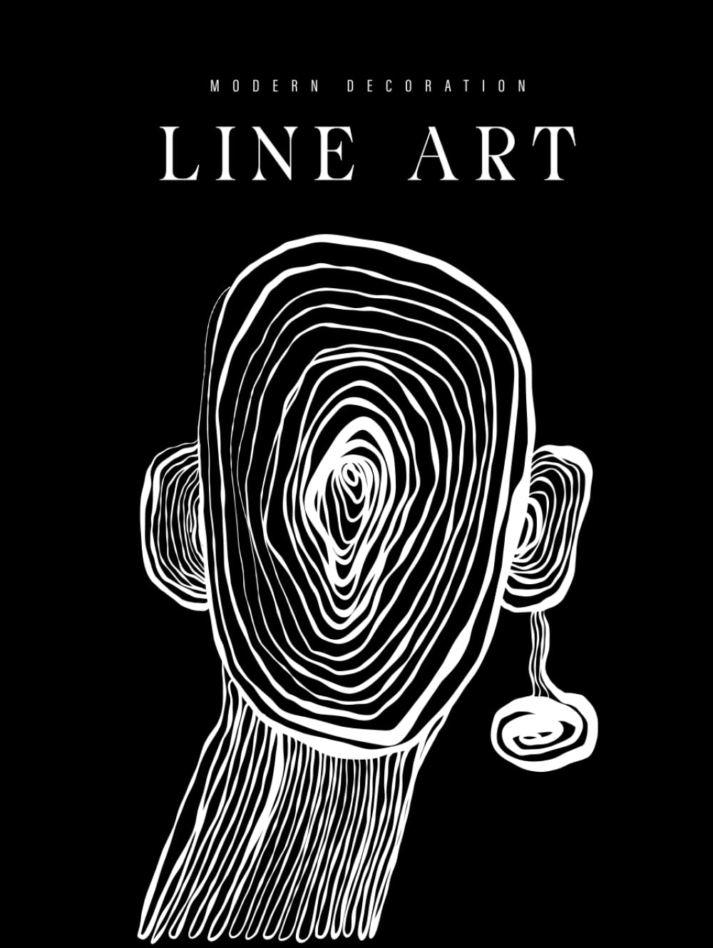 Livre factice d'art moderne abstrait noir et neutre pour décoration d'étagère