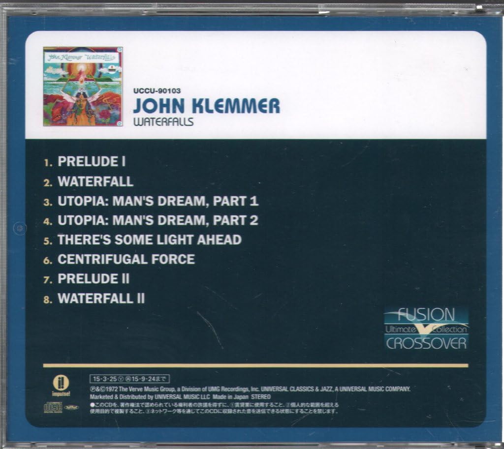 JOHN KLEMMER - Waterfalls - CD