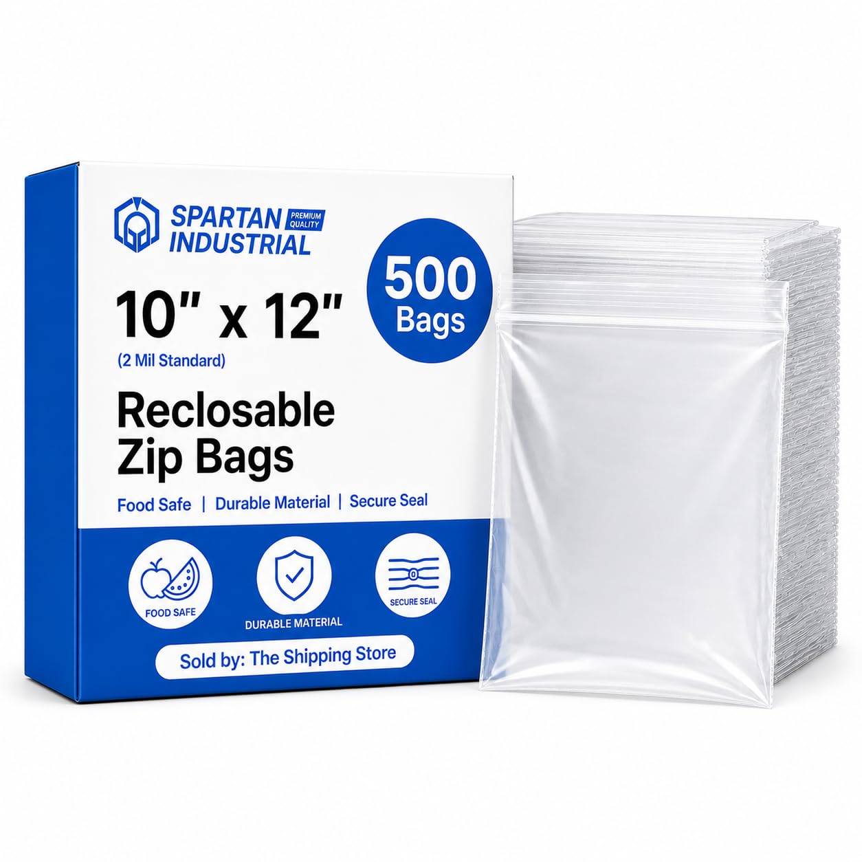 Amazon.com: Spartan Industrial - 10” X 12” (500 Count) 2 Mil Clear