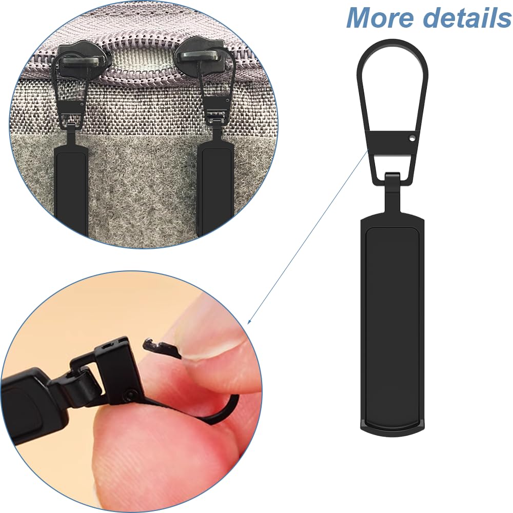 TOYMIS 6Pz Cursore Cerniera Universale, Tiralampo per Cerniera Staccabili Tiralampo di Sostituzione in Metallo Kit di Riparazione per Vestiti Giacche Pantaloni Jeans Valigie Borsette (Oro