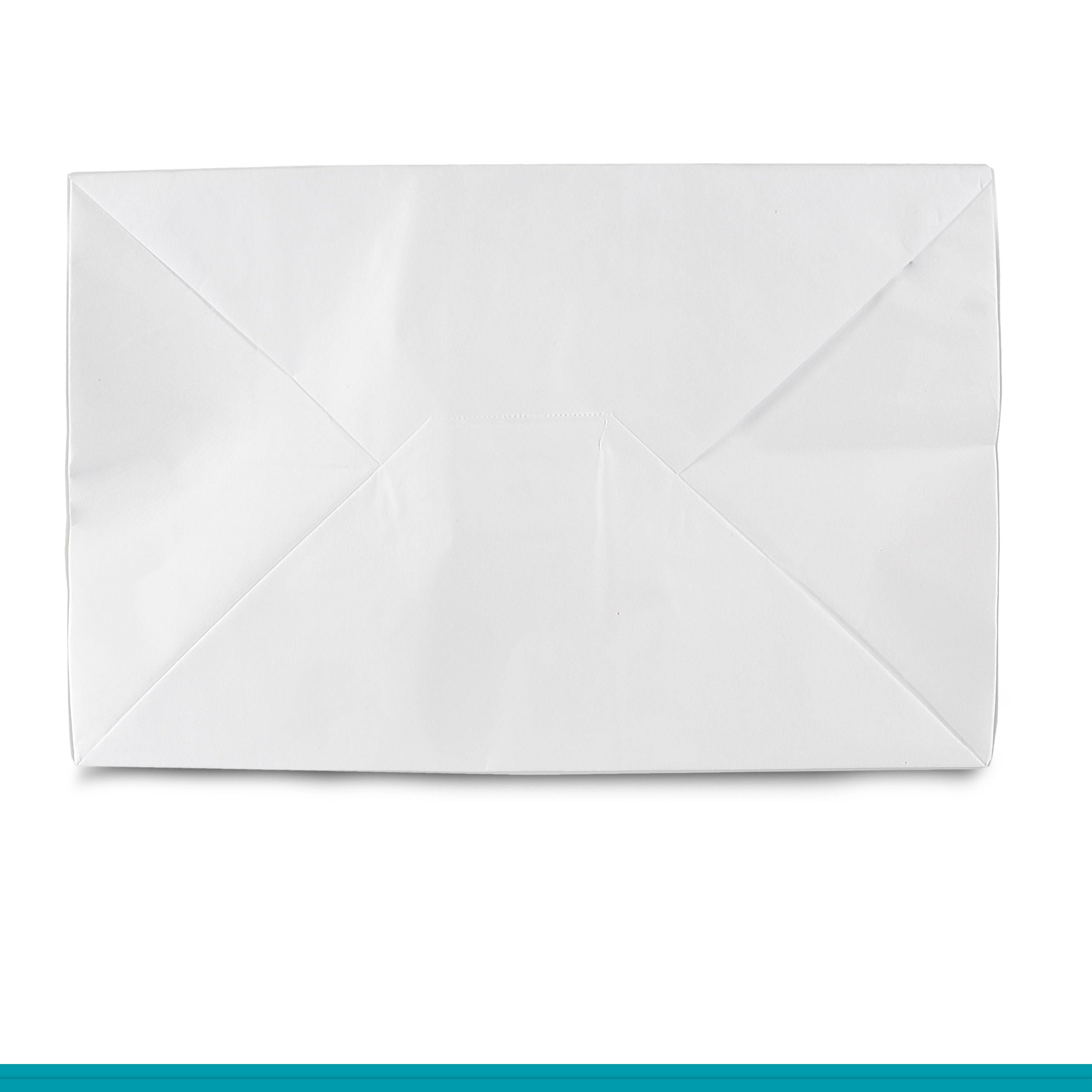 Torby papierowe, 250 sztuk, torebki papierowe, torebki na prezenty, torebki z papieru typu kraft, z uchwytami, 32 + 22 x 25 cm – 250 sztuk, białe)