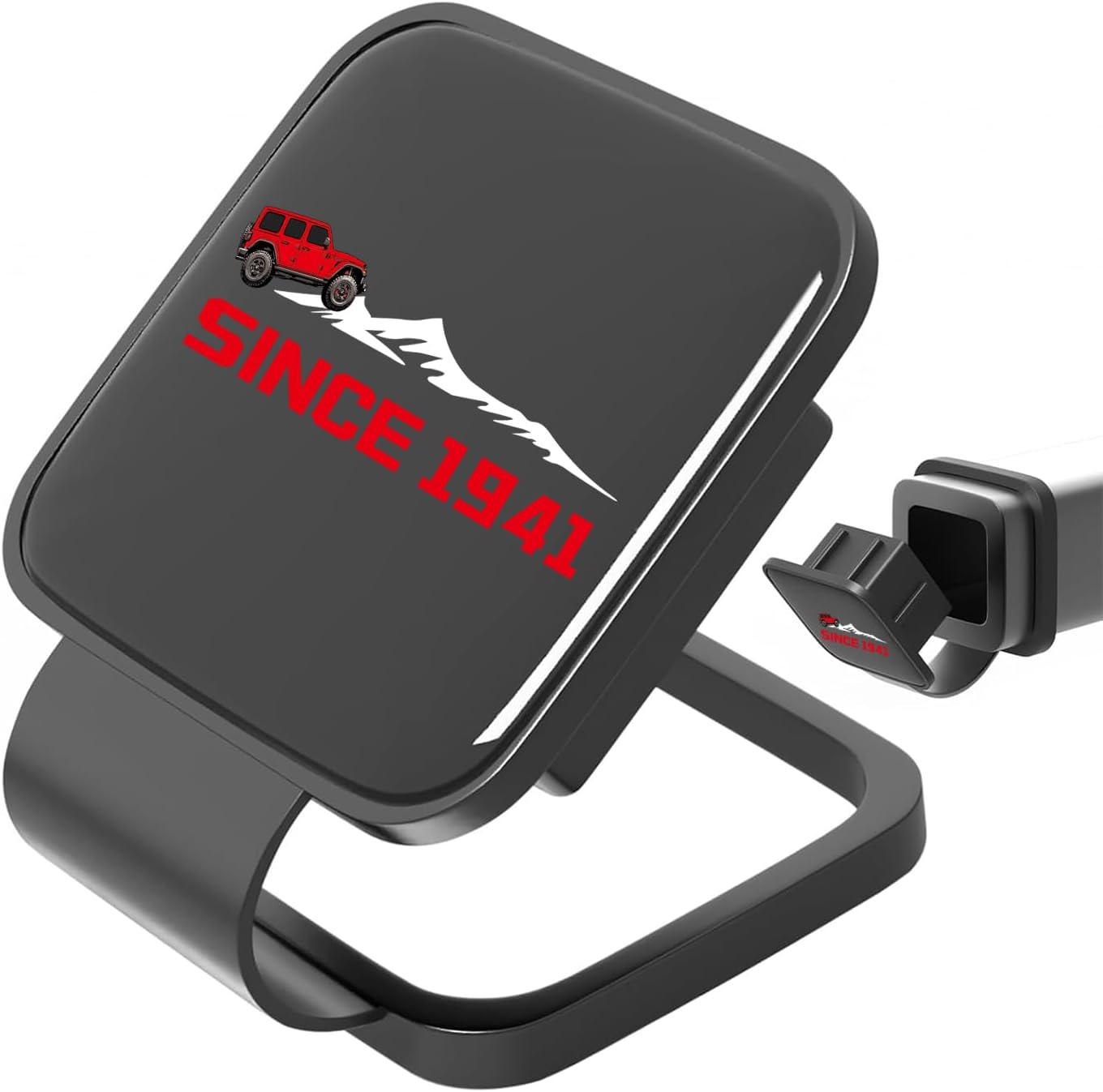 Hitch Cover for 2 Inch Receivers - Trailer Hitch Cover Tube Plug Insert Cap, Car Exterior Accessories for Jeep Wrangler JL JLU 4XE Unlimited Sahara Sports Rubicon Gladiator JT (for JP)