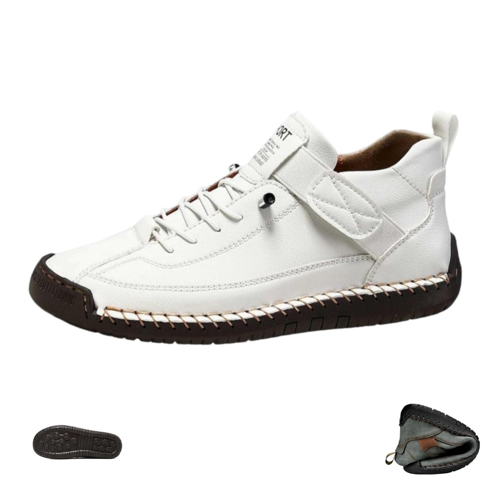 Stivaletti Slip-on Ortopedici in Pelle da Uomo, Donna, Comode Sneakers Primaverili, con Elastico Regolabile