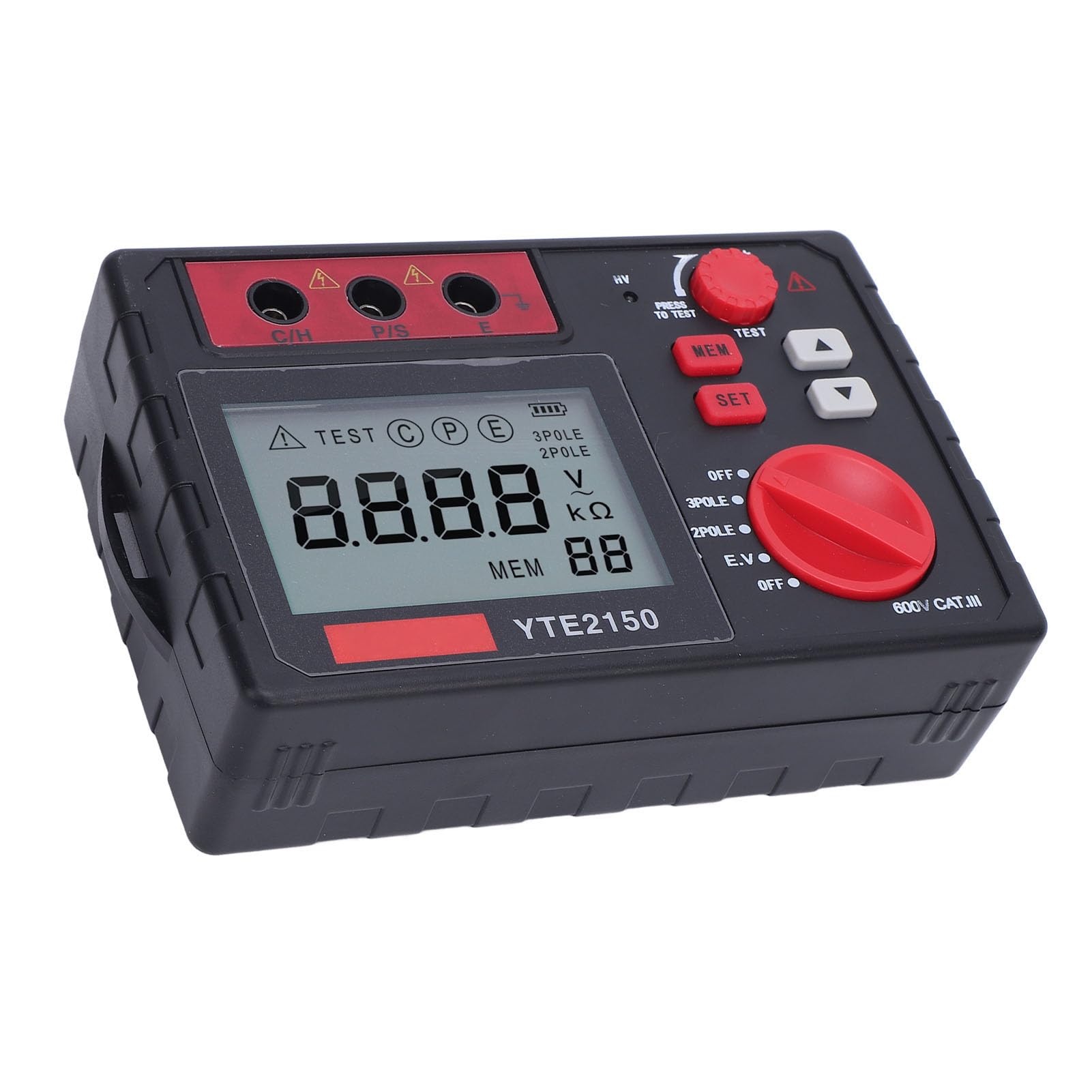 Elektryczne Urządzenie Pomiarowe Megaohm, Amortyzowany -tester Insulacji do Instalacji Elektromechanicznej (Wtyczka UE 110-240V)