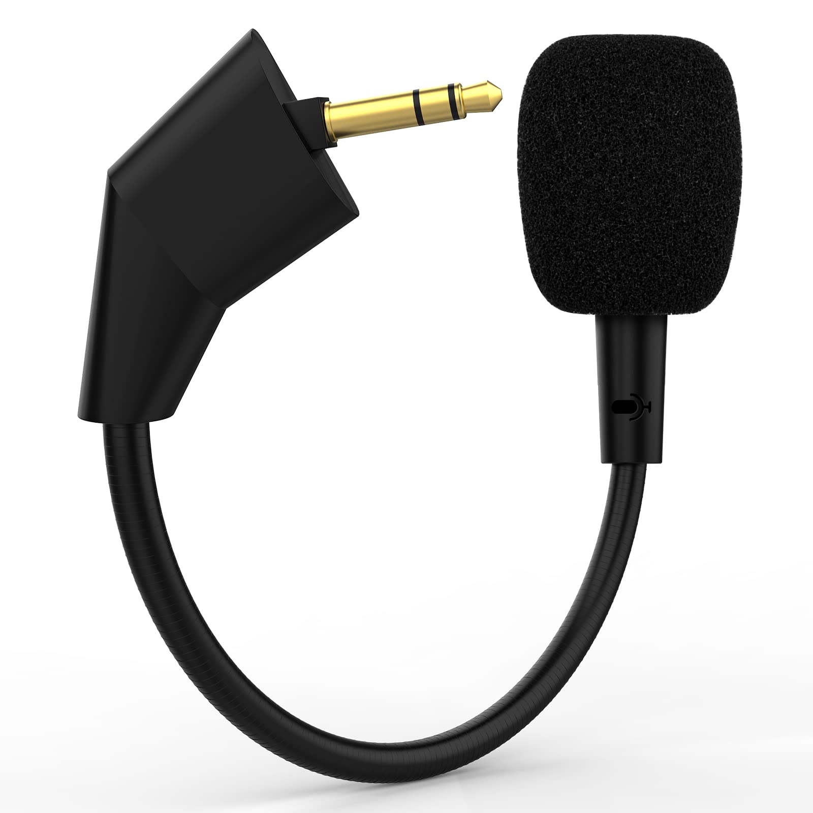 Replacement Cloud 2 Mic Boom for 1st Version Kingston HyperX Cloud Core Cloud Pro CloudX Wire Gaming Headsets, 3.5mm Detachable Slanted End Microphone (Slanted End Mic)